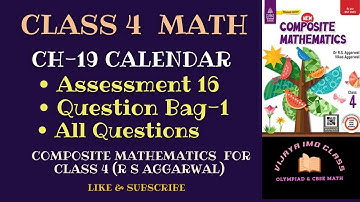 R S Aggarwal Solution Class 4th Math | Chapter-19 Calendar | Question Bag-1