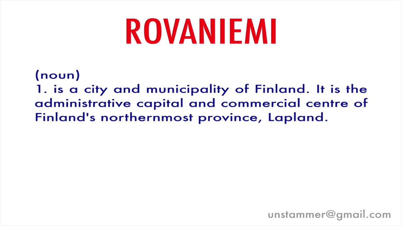 How To Pronounce Rovaniemi