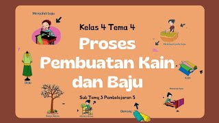 Download Lagu Proses Pembuatan Kain dan Baju / Kelas 4 SD / Tema 4 Sub Tema 3 Pembelajaran 5 MP3