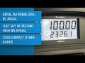 Price of diesel nears record high