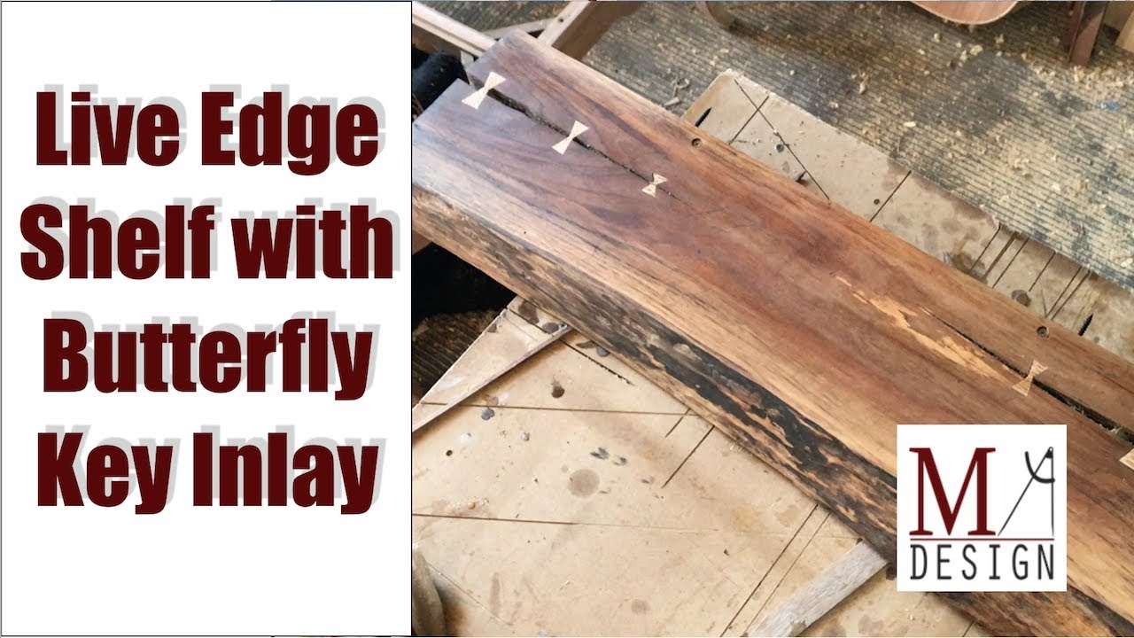 Build a Live Edge Shelf with Butterfly Inlays 