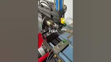 FD-300-2A hydraulic lathe machine for turning and chamfering on round bars #machine #auto #lathe