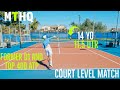 PRACTICE MATCH - Former D1 and Top 400 ATP Player vs 14 Year Old 11.5 UTR | Court Level Sets