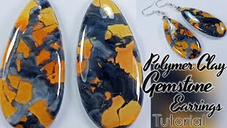 Polymer Clay Faux Bumblebee Jasper Gemstone Earrings/Jewelry Tutorial l LoviCraft