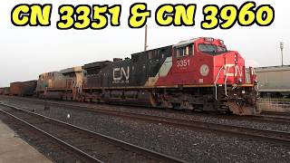 CN A491 Manifest Train CN 3351 & CN 3960 Locomotives Sarnia Ontario Update