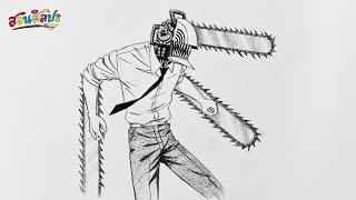 สอนวาด"ปีศาจเลื่อยยนต์": How to Draw Chainsaw Man screenshot 2