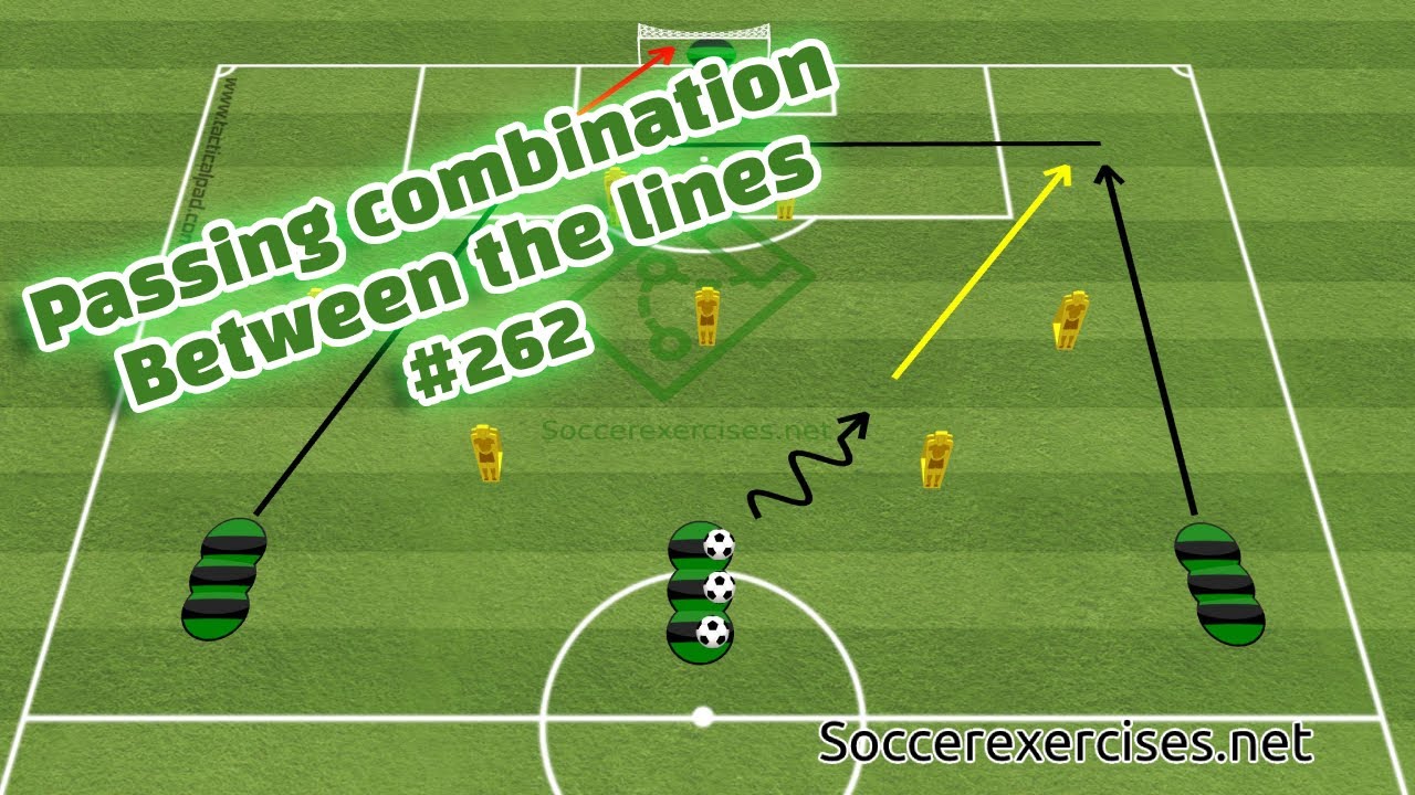 Passing combination between the lines Soccer Exercises 262 YouTube
