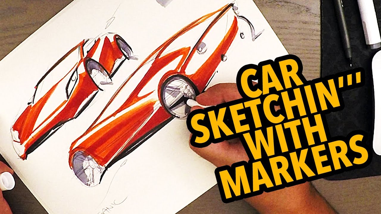 How to Sketch Cars with Markers Loose Style YouTube