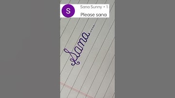 "Sana" name writing in cursive #shorts #viral #youtubeshorts #trending