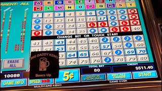 Part 1 Multicard 20 Card Keno $.05 & $.10 $4 & $8 Max Bets Hits & Wins #kenonation #kingof5spots