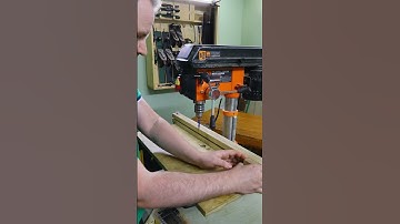 Drill press fence. You need one. #woodworking #shorts