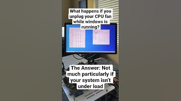 Do You Know What Happens If You Unplug Your CPU Fan While Your Computer Is Running? #shorts #pc
