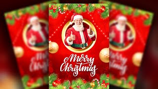 Christmas Party Flyer Design in Photoshop | Photoshop Tutorial