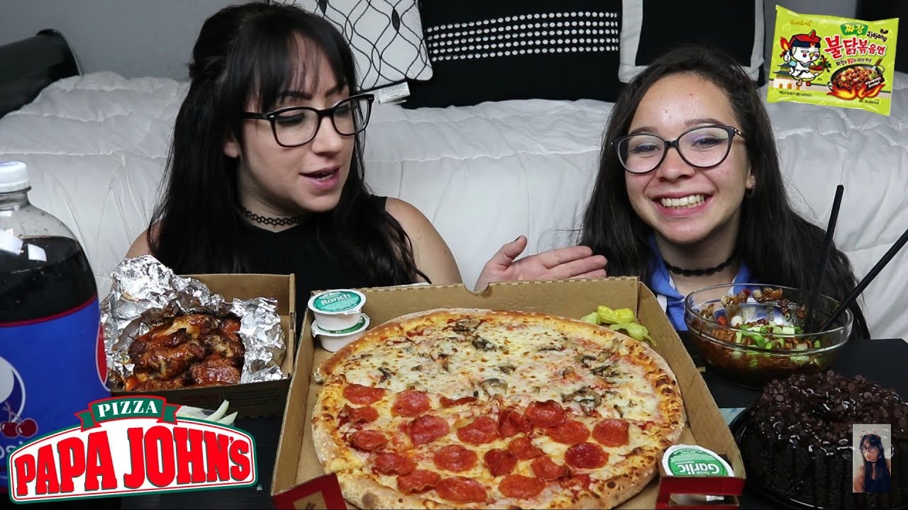 PIZZA, WINGS, RAMEN MUKBANG | EATING SHOW