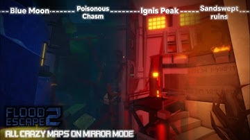 (FE2 MIRROR MODE!) 4 Crazy Maps On Mirror Mode | Flood Escape 2