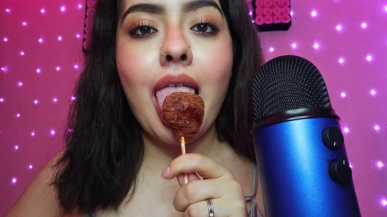 ASMR COMIENDO PALETA MARIMBA+ DOSSIER🎀