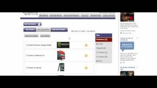 Top Wants list in the My Wants application screenshot 2
