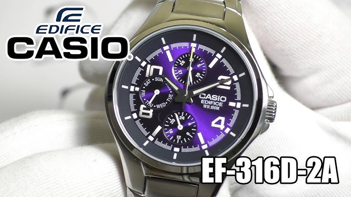 CASIO EF-316D-1A Edifice - YouTube
