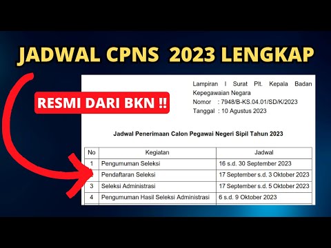 Jadwal Pendaftaran CPNS Resmi 2023 Lengkap