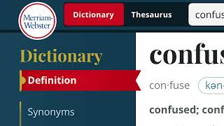 DICTIONARY DEFINITION : CONFUSE