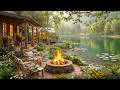 This Cozy Garden Lake Porch Feels Like A Dream Crackling Fire Pit Calm Water Birdsong 