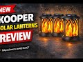 Review - KOOPER 4 Pack Solar Lantern Outdoor Lights, Upgraded Flickering Flame Solar Lant