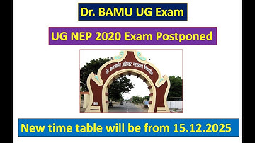 Dr.BAMU Exam B.Sc. First year NEP exam postponed