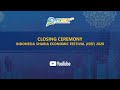 Closing ceremony indonesia sharia economic festival isef 2020