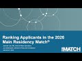 Ranking Applicants in the 2026 Main Residency Match Webinar Mp3 Song