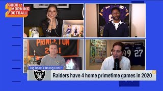 The "good morning football" crew breaks down las vegas raiders' 2020
schedule and gives their opinions for inaugural season at allegiant
stadium. vis...