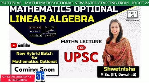 PLUTUS IAS - New batch updates for MATHEMATICS OPTIONAL