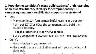 EdTPA Planning overview