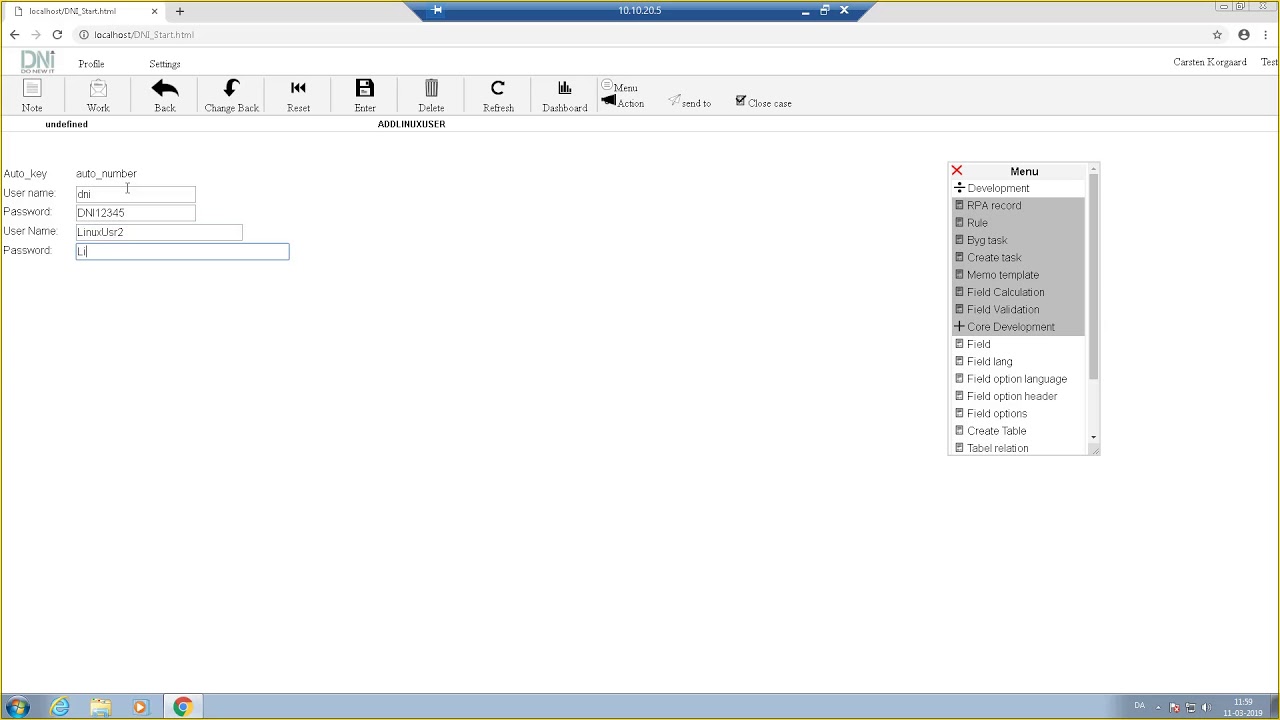 DNI.one - One Integration utilizing DNI RPA interface against Linux platform.