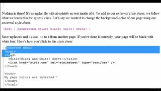 Using external style sheets