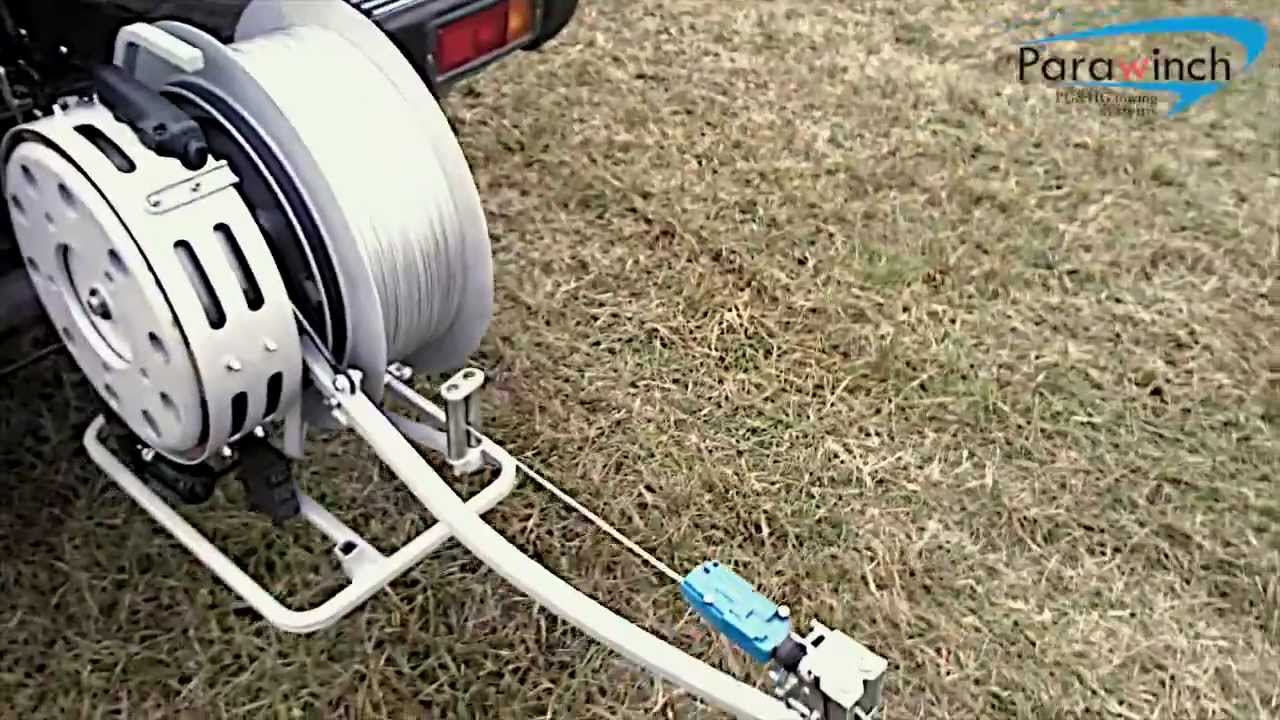 Hang glider winching with AG6A from Parawinch.eu YouTube