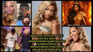 Liema First  Post At Her One Week Winnerversarycomplain Over Thandeka Social Absencebravo