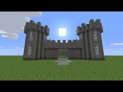 how to make a simple castle on minecraft part 2 - YouTube