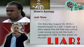Josh Shaw Lies about injury - USC Josh Shaw admitted Lying About rescue Suspended!