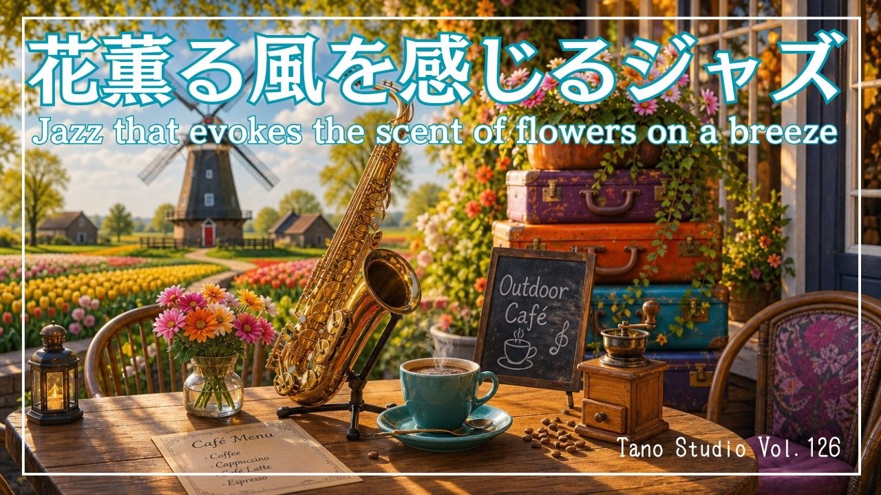 癒しの音色♪押花チャイム“花の詩” 視聴あり／ハンドベルのような響きと心地よさ 昼BGM】花薫る風を感じるジャズ｜情熱と安らぎのサックス/Jazz that