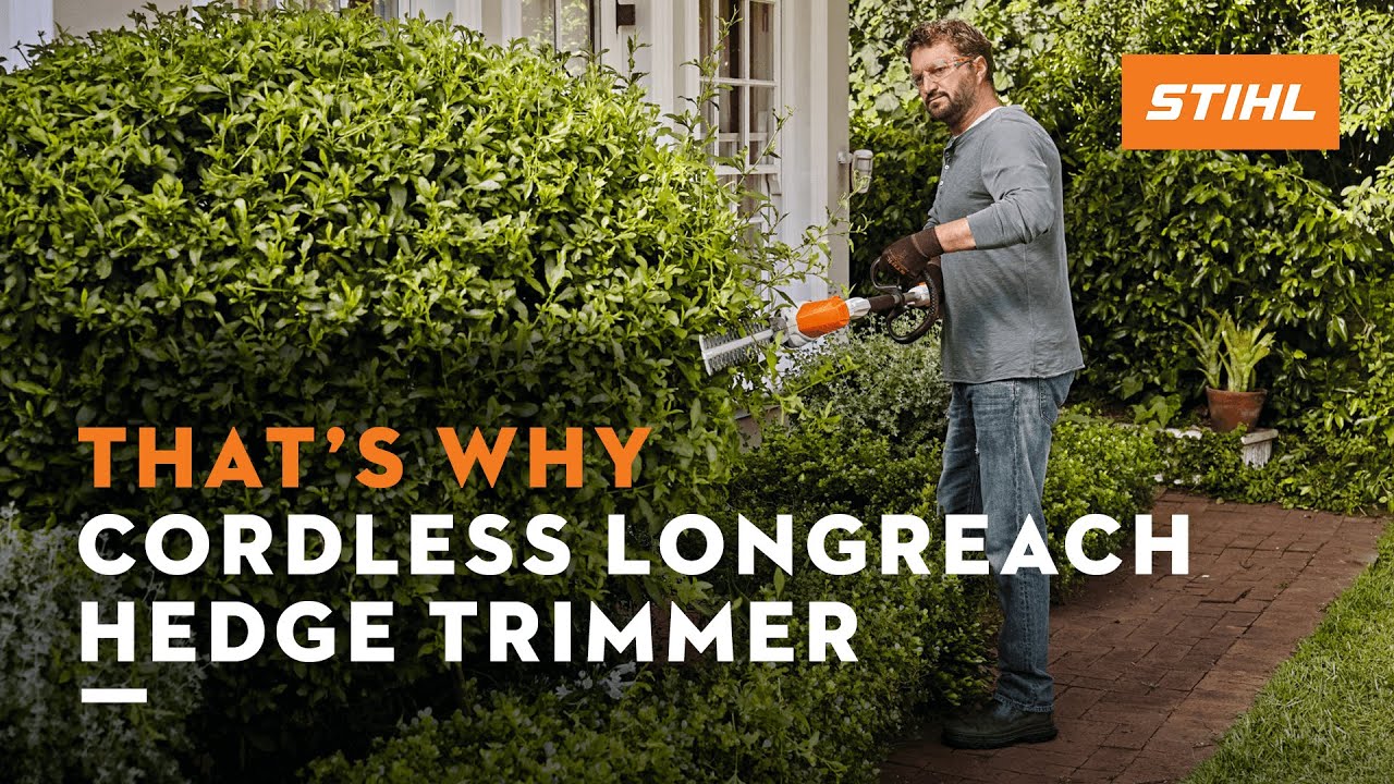 cordless long reach hedge trimmer