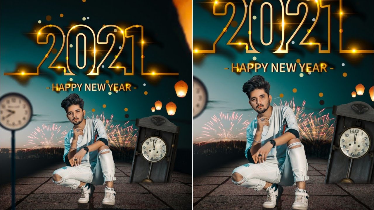 Happy New Year 2021 Photo Editing In PicsArt || New Year Photo Editing ||  Picsart New Year Photo - YouTube