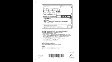 Merged 2025 Pearson EDEXCEL A Level Japanese Paper 2 And Mark Scheme 9ja0 02