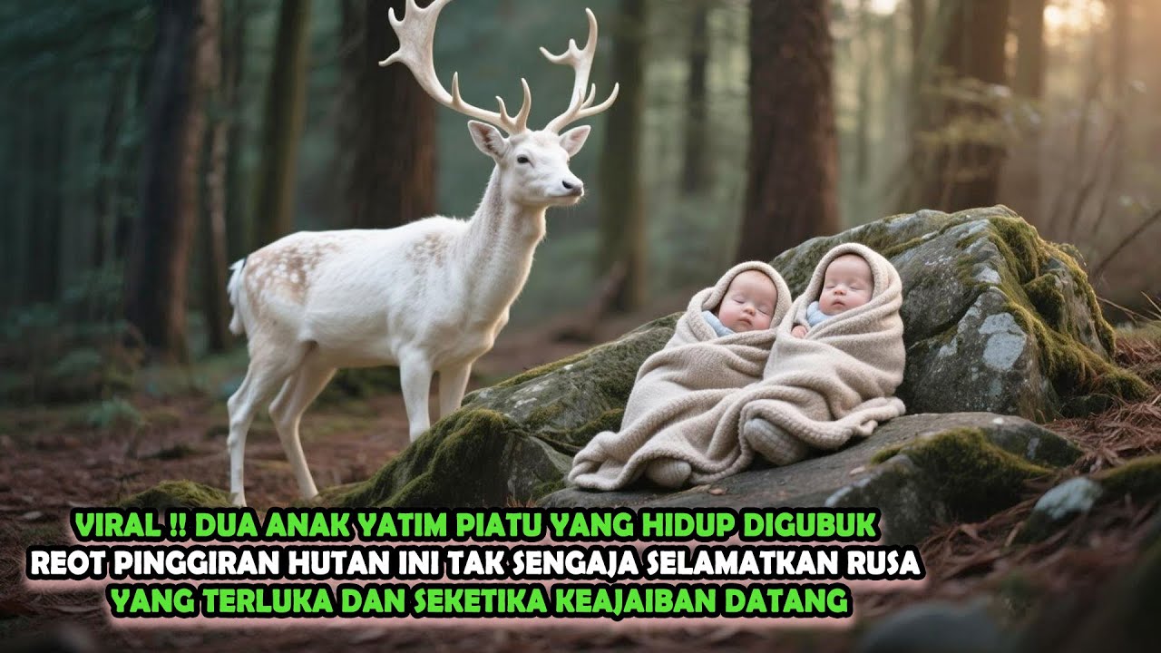 VIRAL !! DITINGGALKAN SEJAK LAHIR B0CAH KEMBAR INI JUSTRU DITOLONG RUSA PUTIH PENJAGA HUTAN