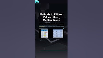 Methods to Fill Null Values: Mean, Median, Mode #ai #artificialintelligence #machinelearning Methods