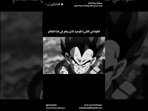 القوة هي الشيء للوحيد الذي يهم في هذا العالم كل شيء آخر وهم للضعفاء ڤجيتا دراجون بول