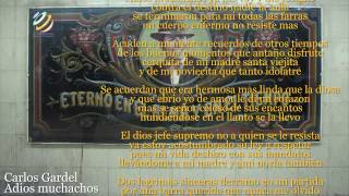 Carlos Gardel - Adios muchachos (Letra-Lyrics) (HQ Audio) chords