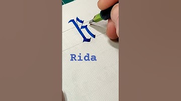 How to write ✍️#Rida #calligraphy #name #shorts #fyp