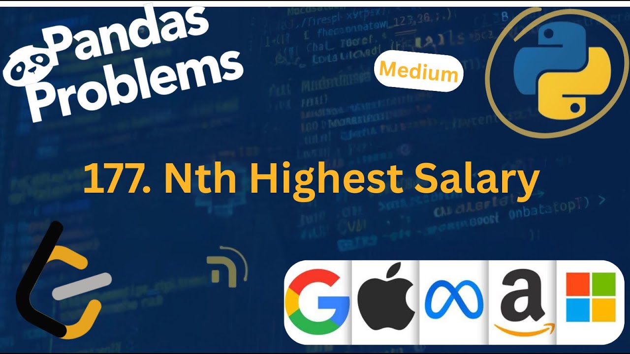 30 Days of Pandas Leetcode | 177. Nth Highest Salary | من أشهر الأسئلة ...