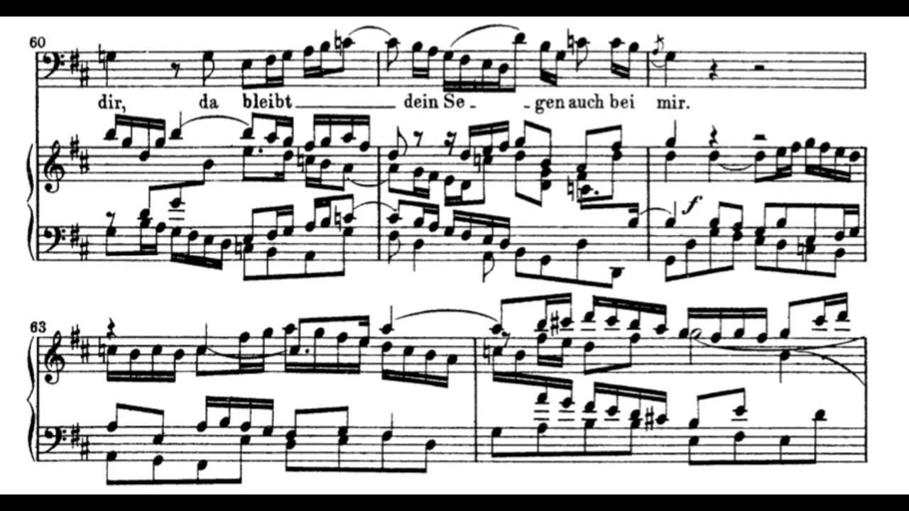 Ja, ja, ich halte Jesum feste (BWV 157 - J.S. Bach) Score Animation