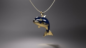 killer whale necklace(Daz studio and Rhinoceros Created)